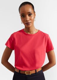 Adaline Cotton Slub T-Shirt, Rouge Pink, hi-res