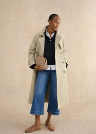 Adler Knitted Cotton Jumper, Hobbs Navy, hi-res