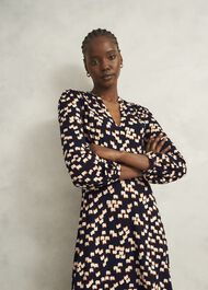 Harlie Jersey Dress, Navy Multi, hi-res