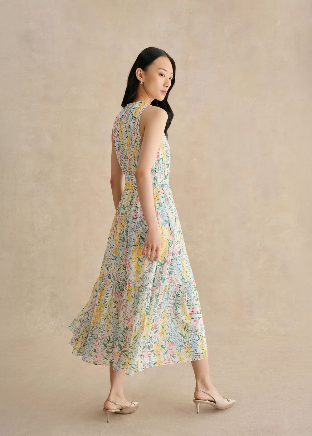 Lillian Floral Dress, Ivory Multi, hi-res