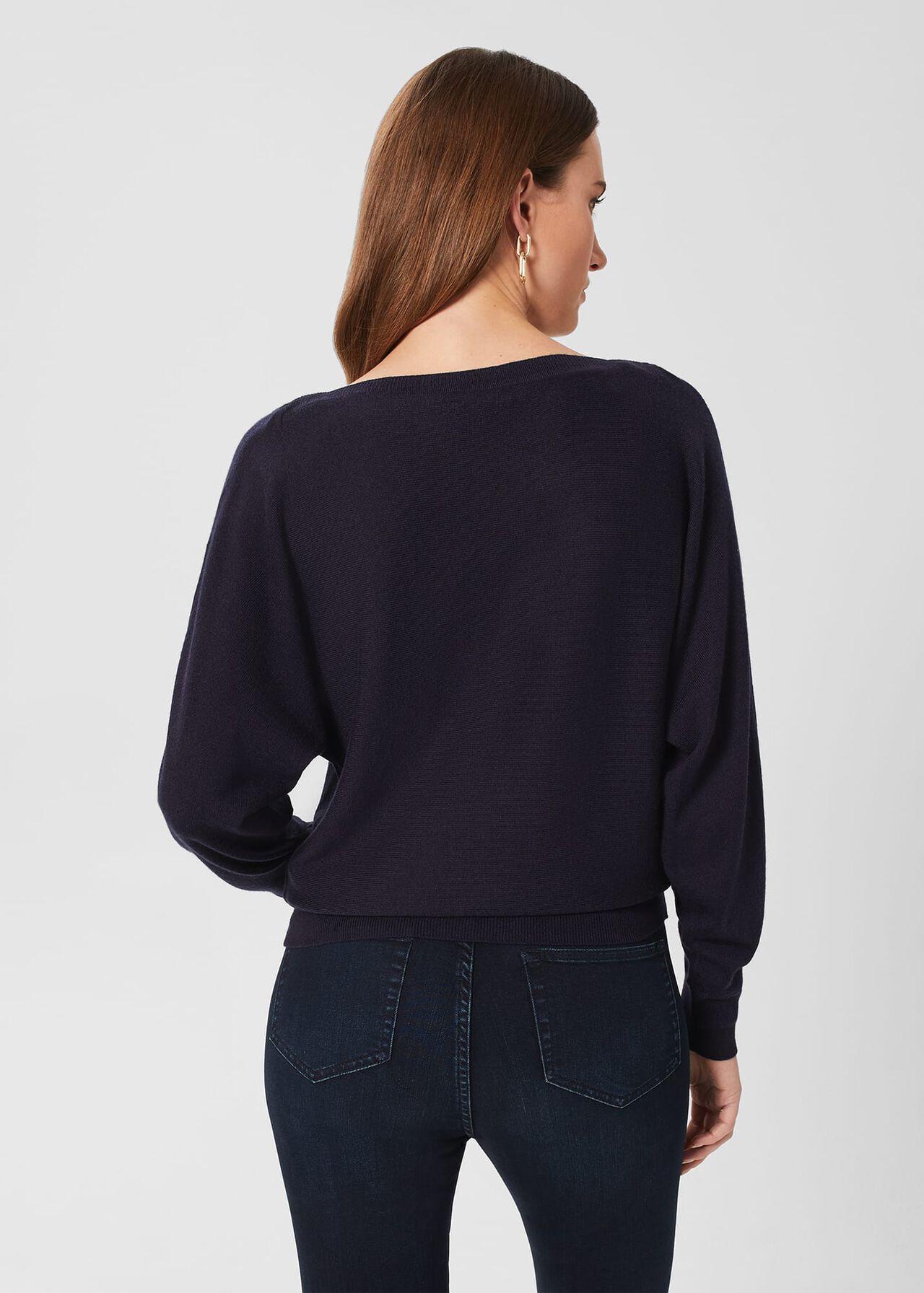 Lucia Jumper With Cashmere, Hobbs Navy, hi-res