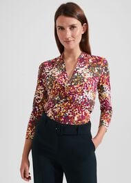 Chiara Printed Top, Multi, hi-res