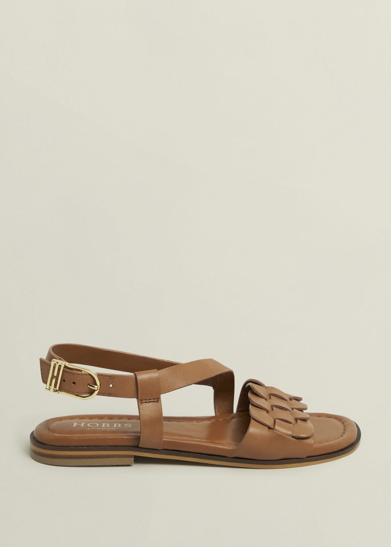 Vera Leather Sandals, Tan, hi-res