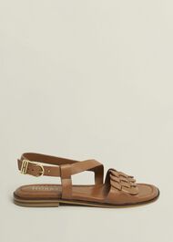 Vera Leather Sandals, Tan, hi-res