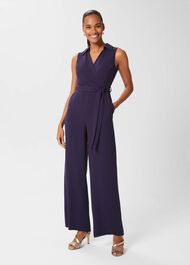 Elisa Jumpsuit, Bright Navy, hi-res