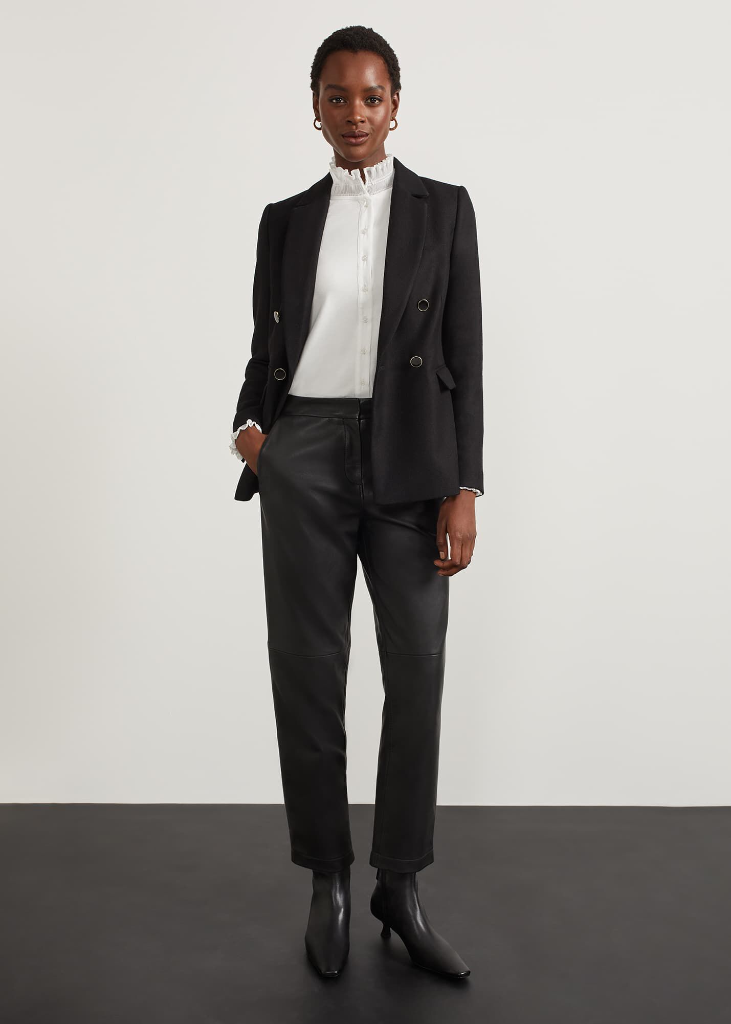 Kinsey Leather Trousers Hobbs UK
