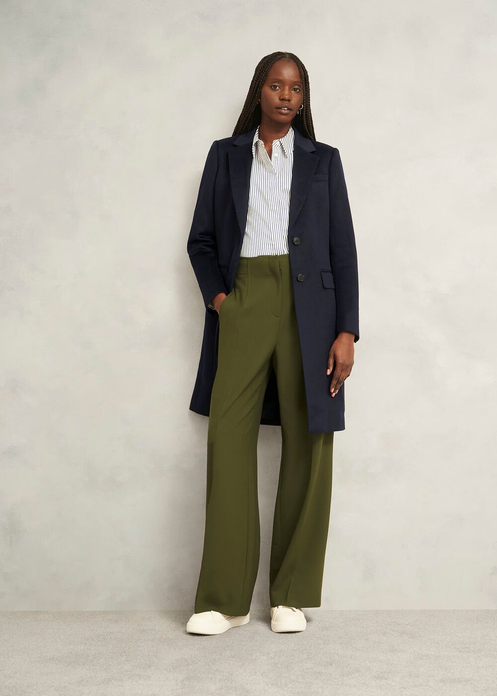 Petite Cavendish Wool Coat, Navy, hi-res