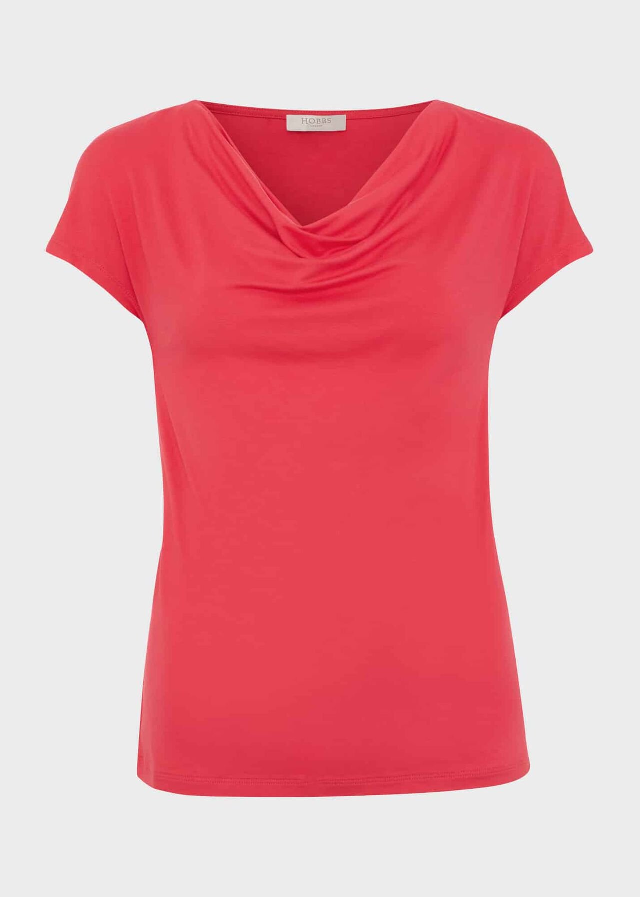 Cathy Cowl Neck Top, Rouge Pink, hi-res