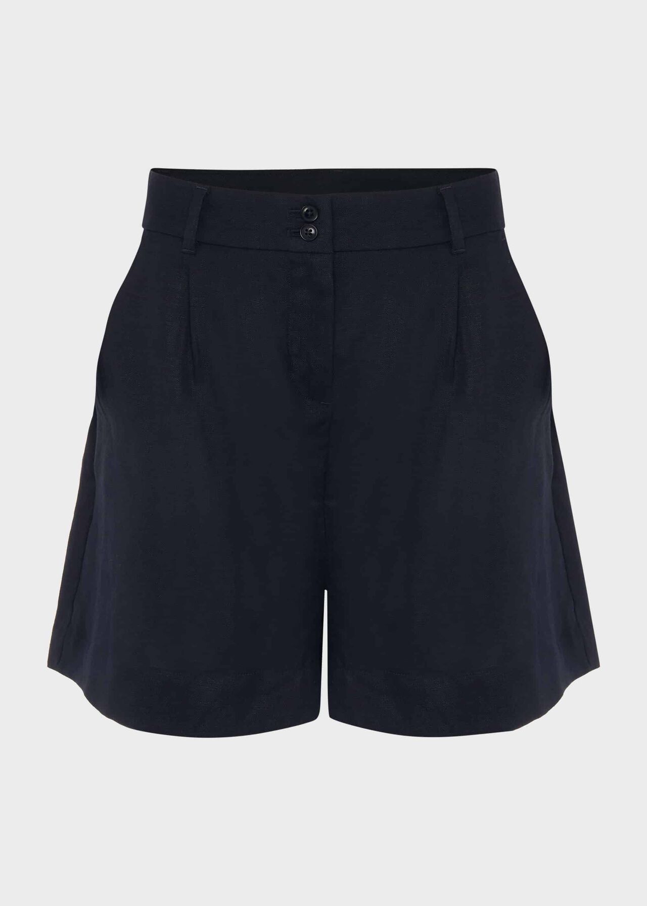 Dawn Linen Shorts, Navy, hi-res