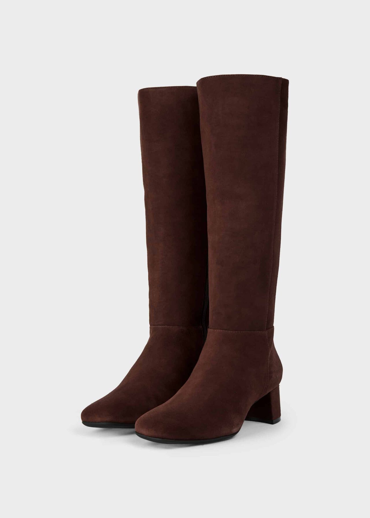 Hailey Flexi Knee Boots, Chocolate, hi-res
