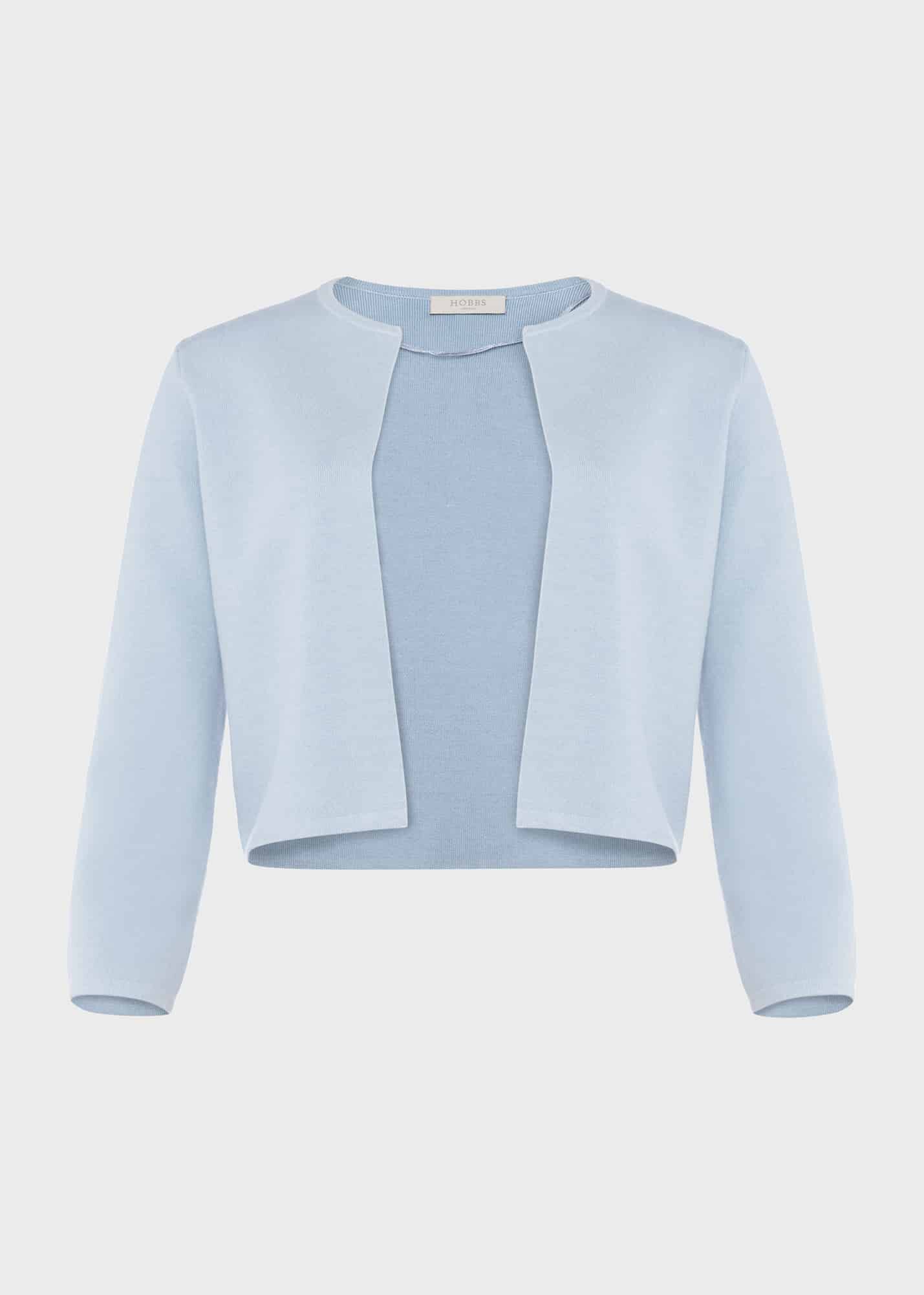 Pale blue cheap cropped cardigan