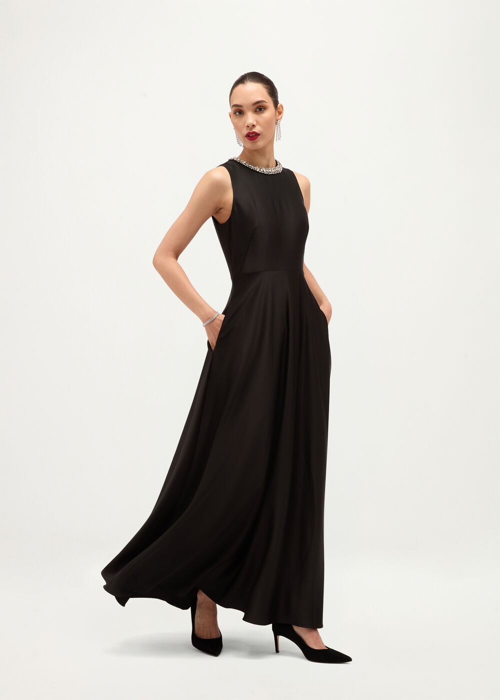 Petite Anne Satin Maxi Dress