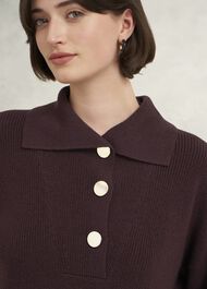 Brenna Merino Wool Jumper , Malbec, hi-res