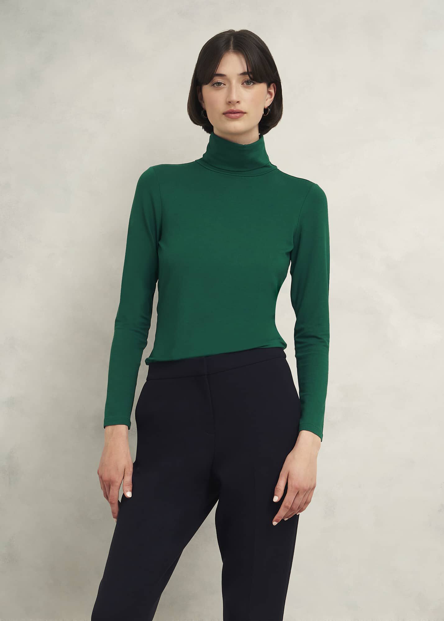 ホブズ HOBBS MISCHA ROLL NECK TOP （AGATE GREEN） Mischa Roll Neck Top | Hobbs UK |