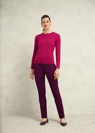 Penny Merino Wool Sweater, Cranberry Pink, hi-res