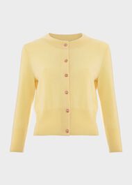 Tresco Wool Cashmere Cardigan, Lemon, hi-res