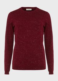 Penny Sparkle Jumper,  Dark Raspberry, hi-res