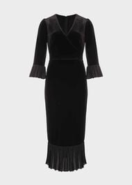 Melodie Velvet Shift Dress, Black, hi-res