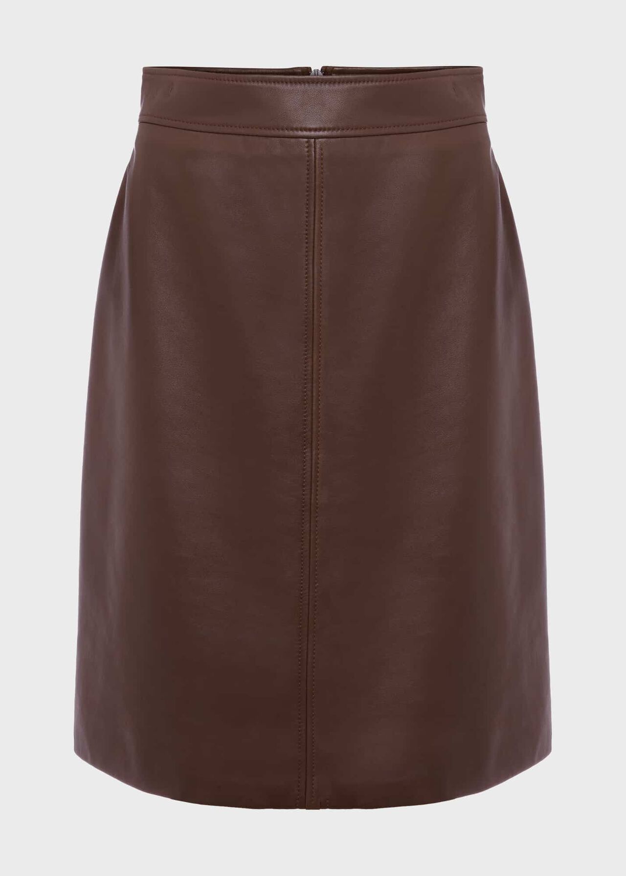 Annalise Leather Skirt, Dark Plum, hi-res