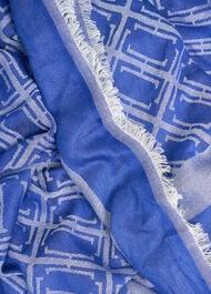 Mora Scarf, Blue Ivory, hi-res