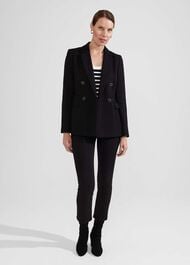 Eliana Stripe Top, Navy Ivory, hi-res