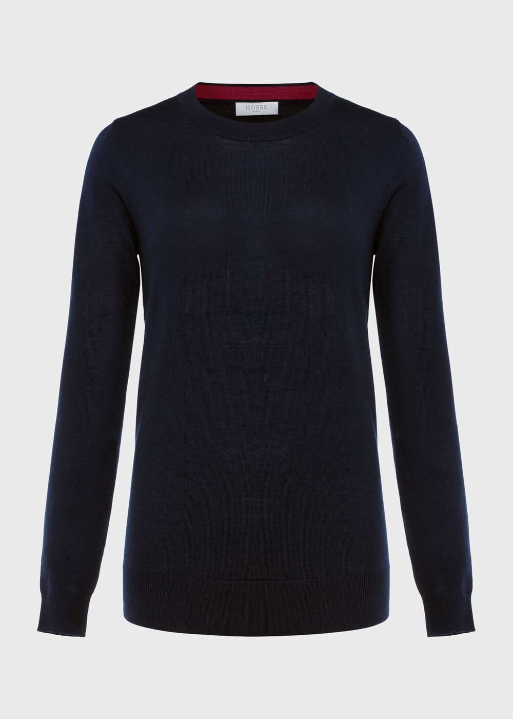 Penny Merino Wool Jumper, Navy, hi-res