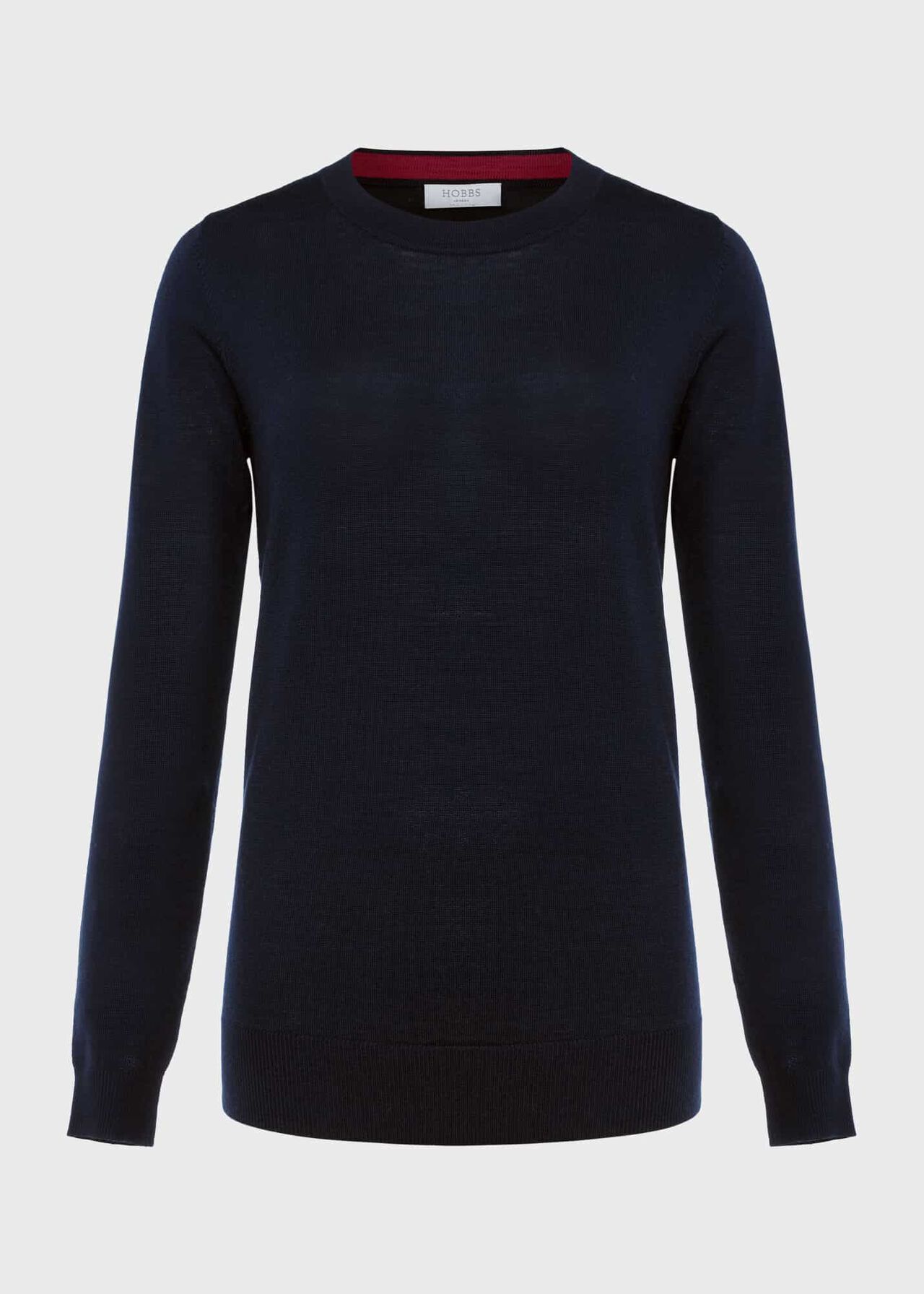 Penny Merino Wool Jumper, Navy, hi-res