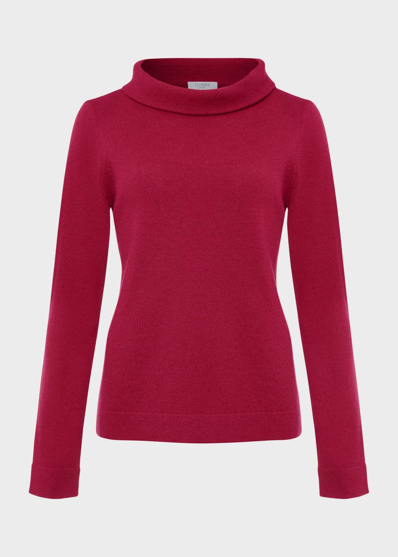 Audrey Wool Cashmere Sweater, Rich Berry Red, hi-res