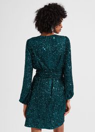 Bette Sequin Dress, Evergreen, hi-res