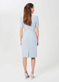 Ana Crepe Shift Dress, Celeste Blue, hi-res
