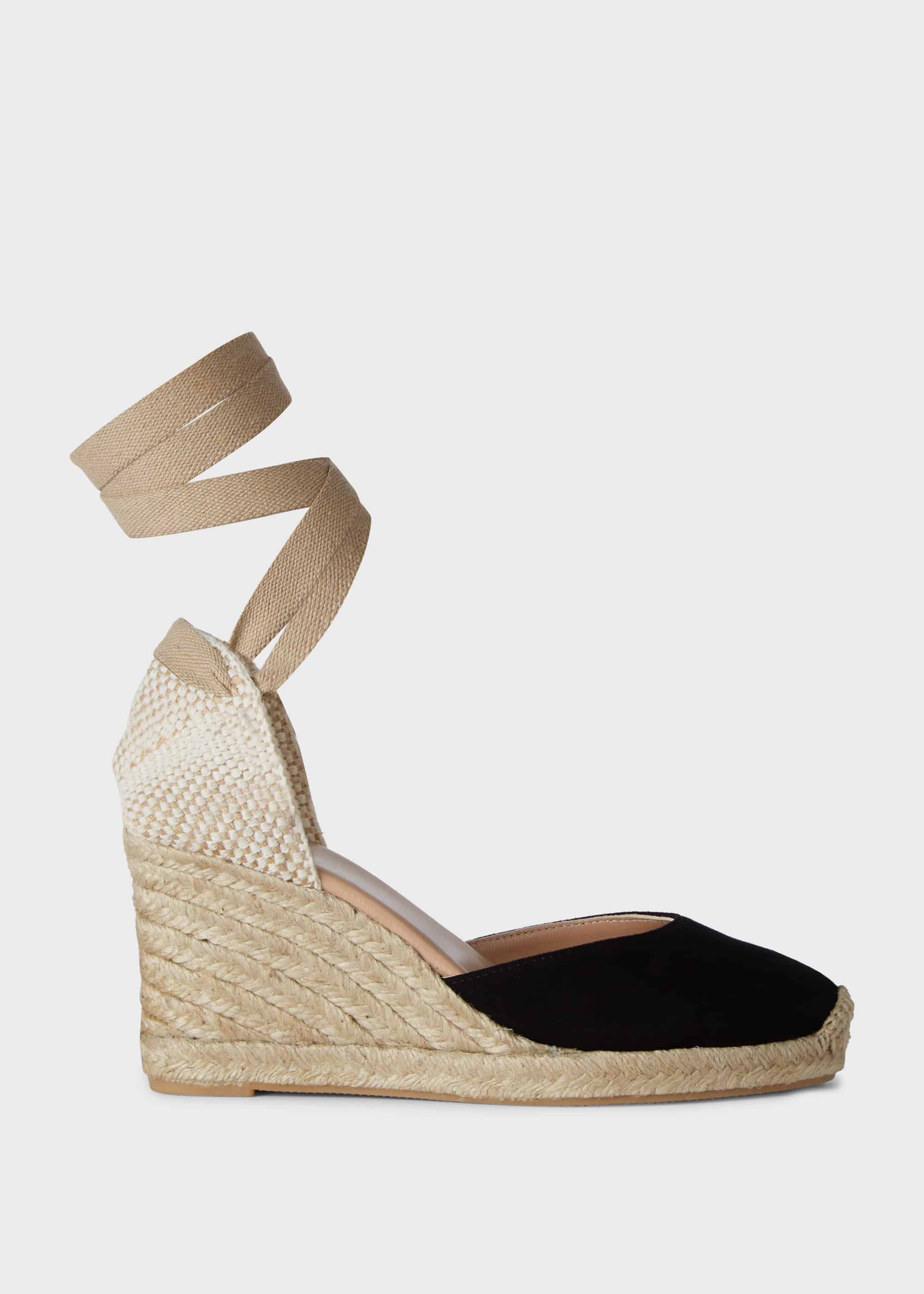 trina ankle tie wedge sandal