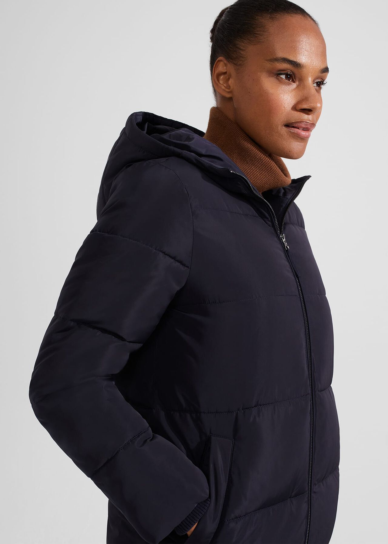 Petite Maeve Puffer, Navy, hi-res