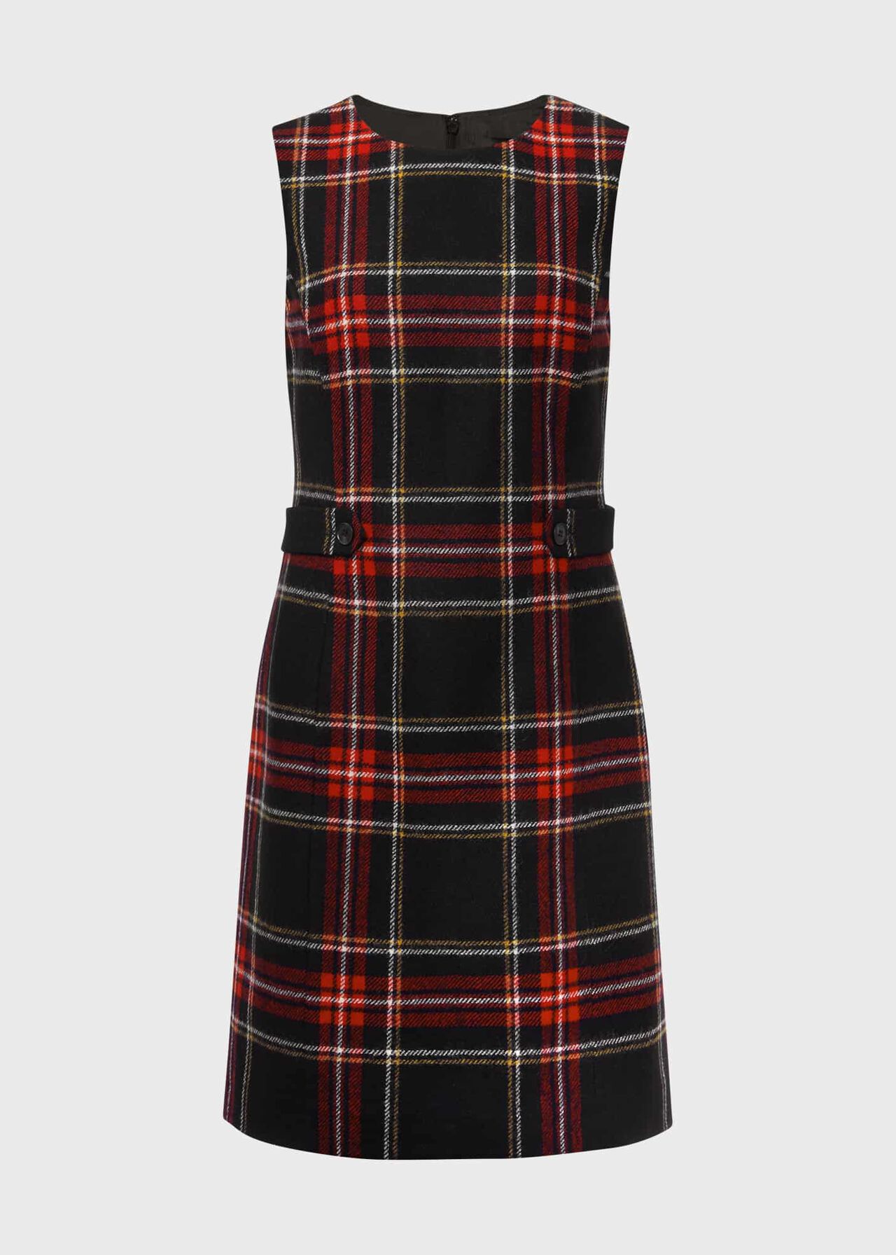 Sariah Wool Dress, Black Red, hi-res