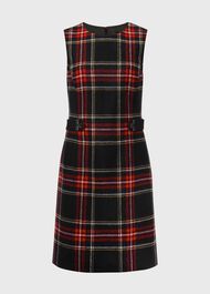 Sariah Wool Dress, Black Red, hi-res