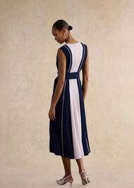 Petite Louise Colourblock Dress, Midnight Pink, hi-res