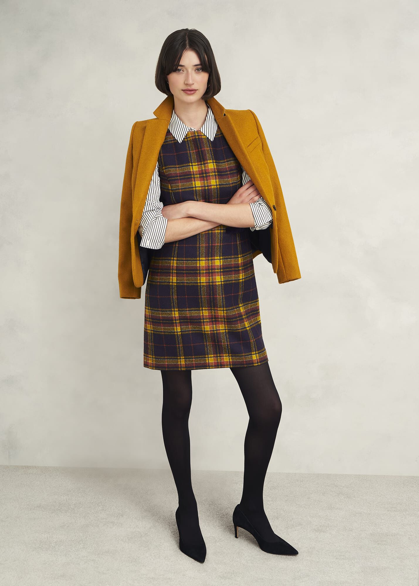 Alexandria Solid Drop Waist Dress
