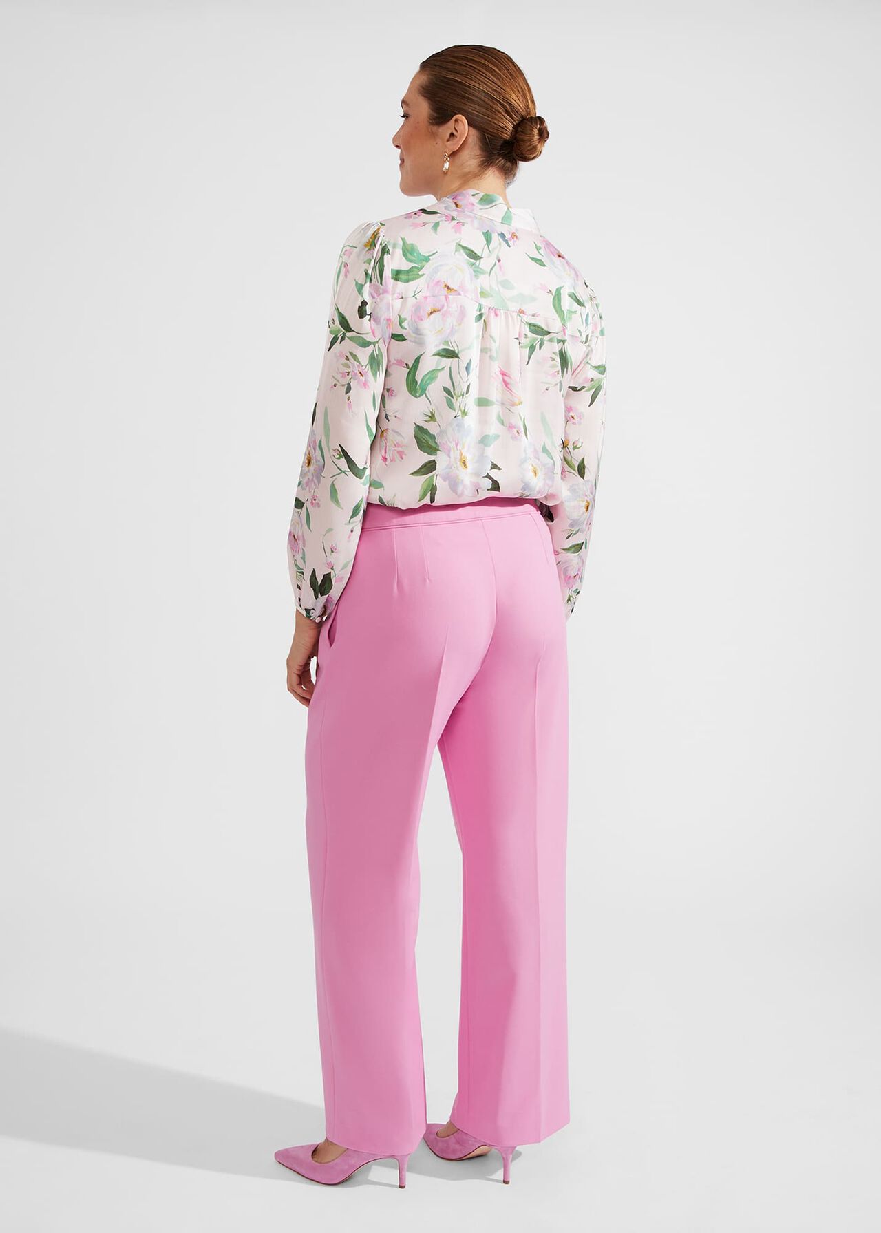 Felicity Wide Leg Trousers, Carnation Pink, hi-res