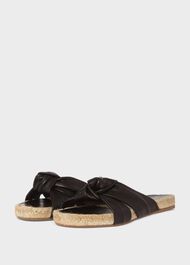 Coco Leather Sandals, Black, hi-res