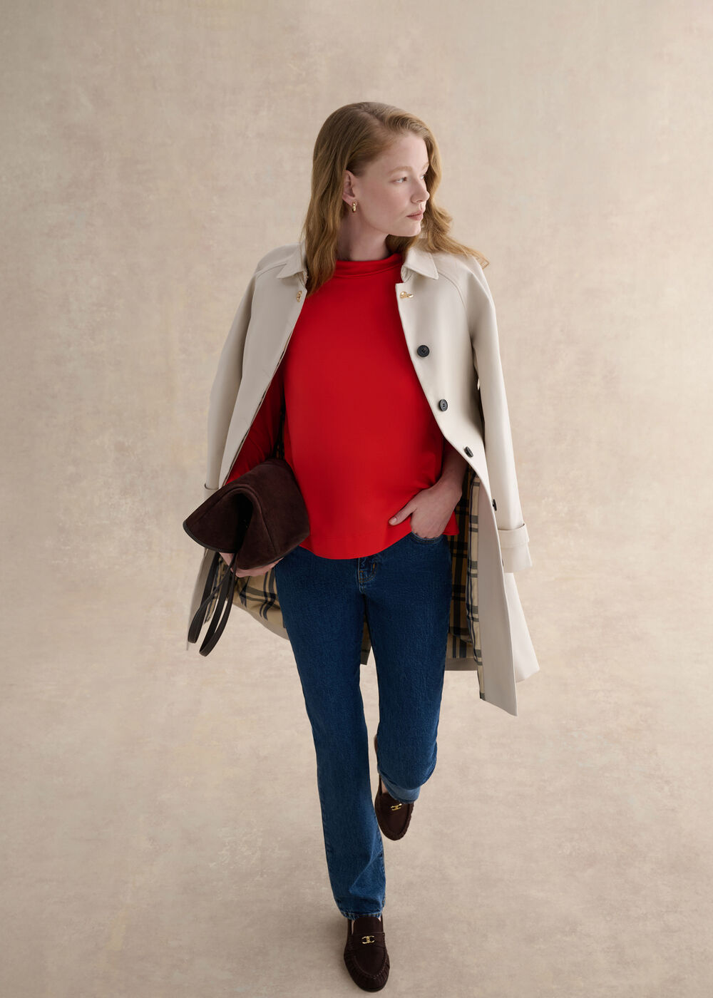 Catriona Roll Neck Top, Pepper Red, hi-res