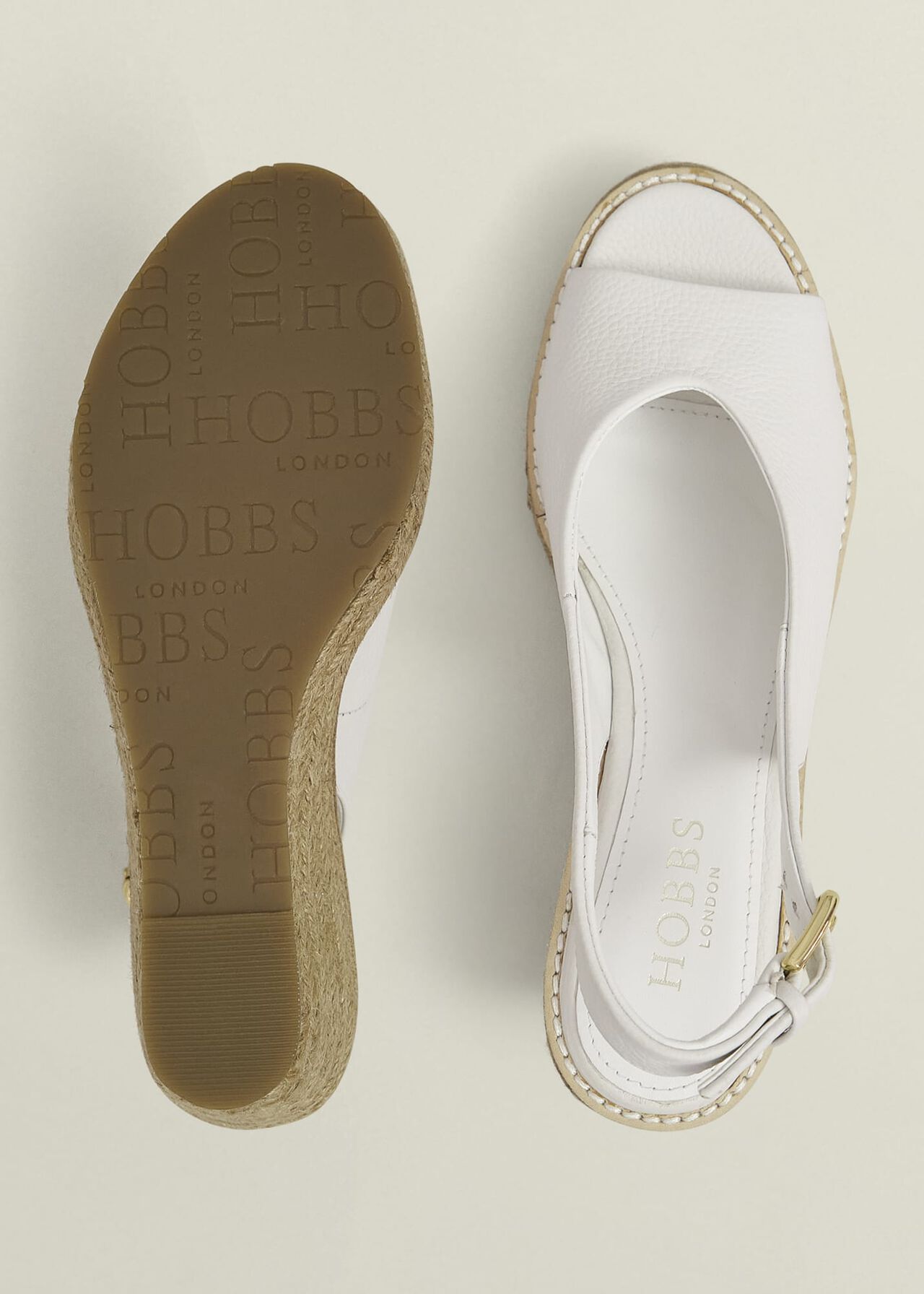 Kali Leather Espadrilles, Ivory, hi-res