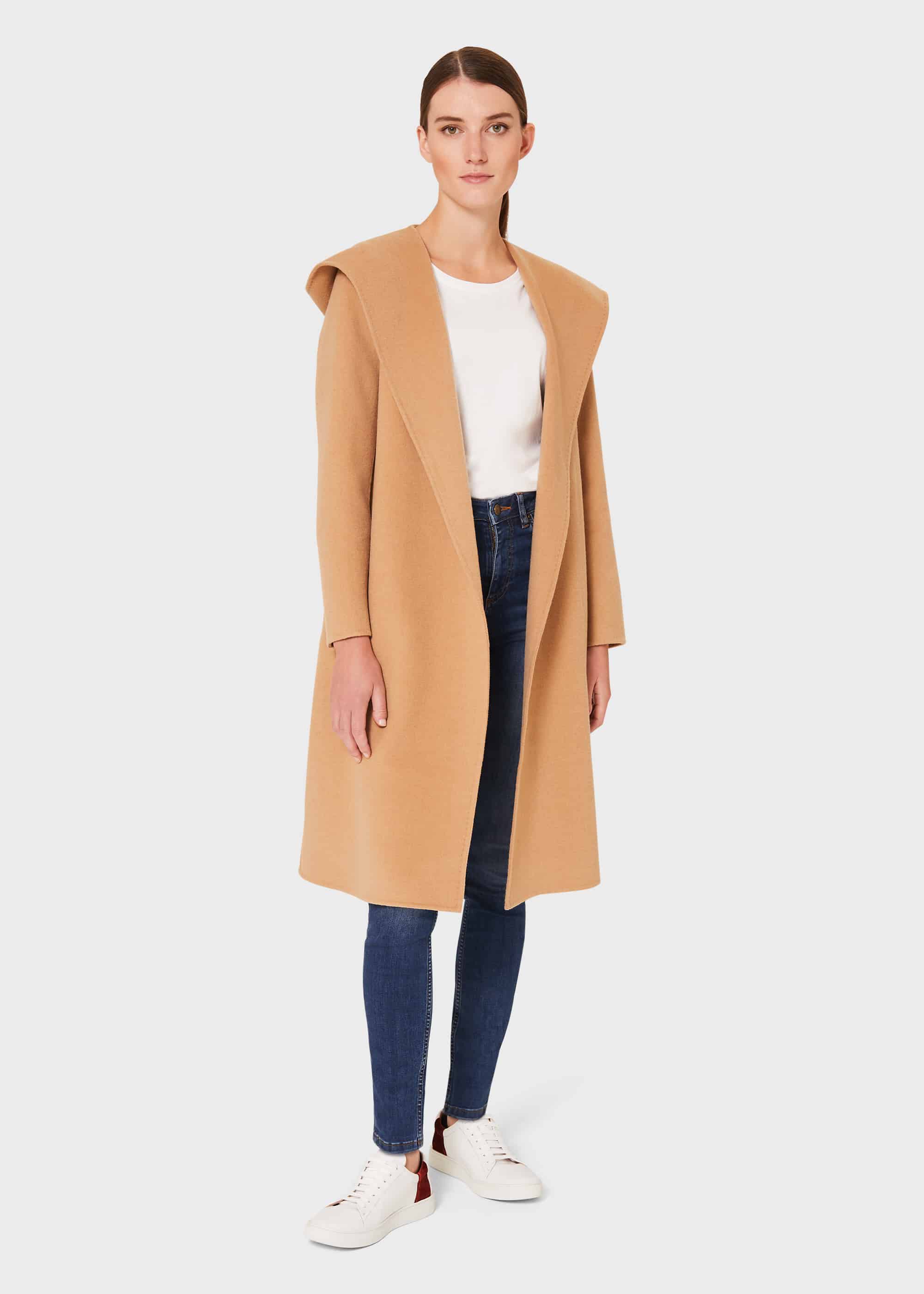 Vince wool blend hooded coat deals