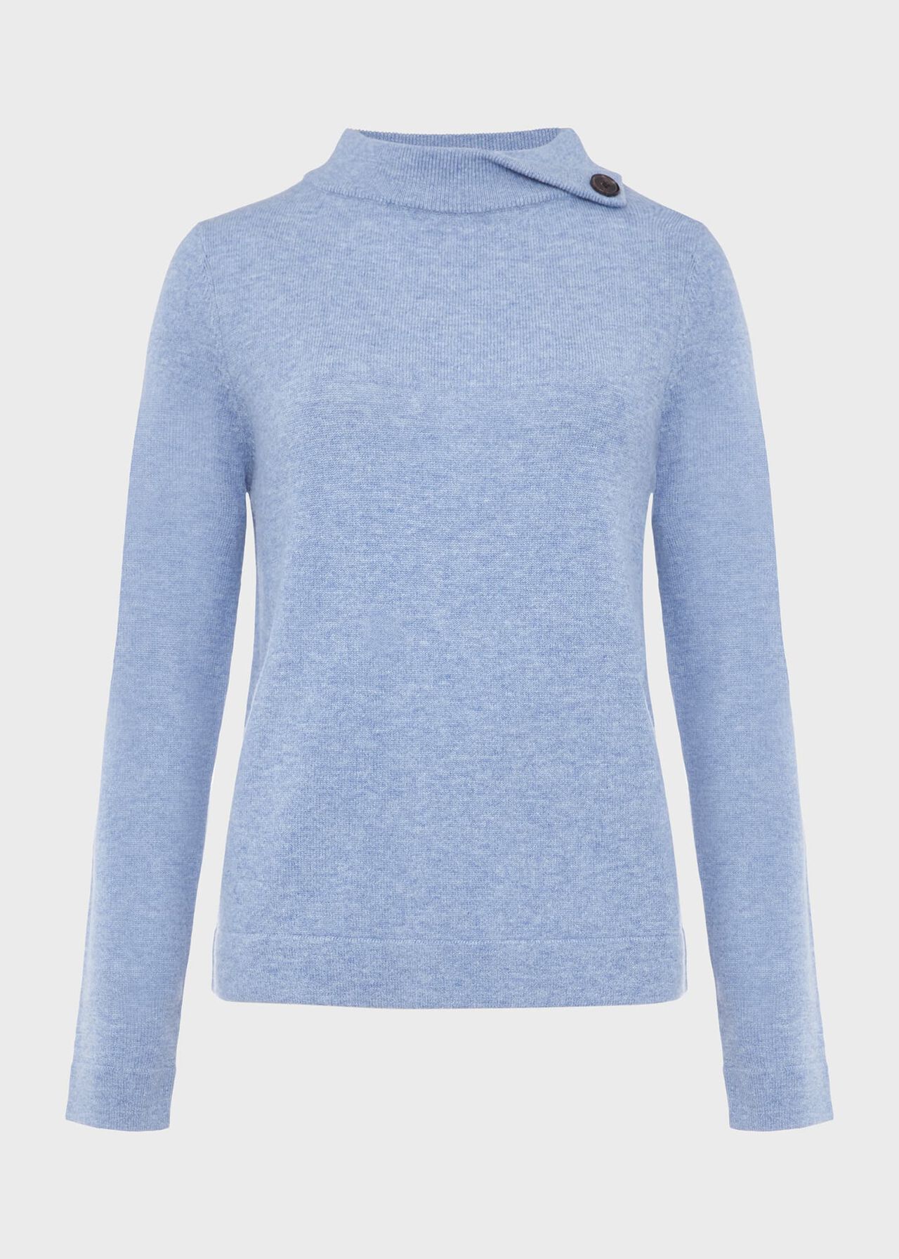 Talia Wool Cashmere Jumper, Blue Marl, hi-res