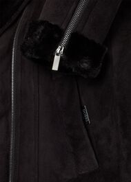 Alana Fur Jacket, Black, hi-res