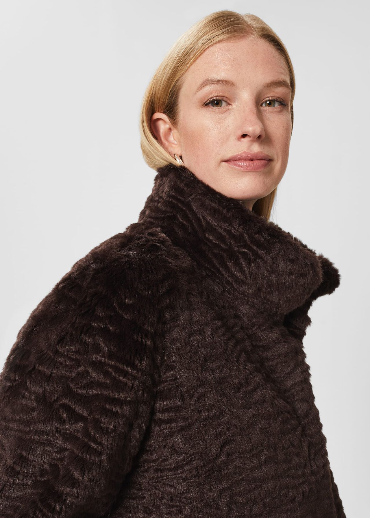 Lia Coat, Aubergine, hi-res