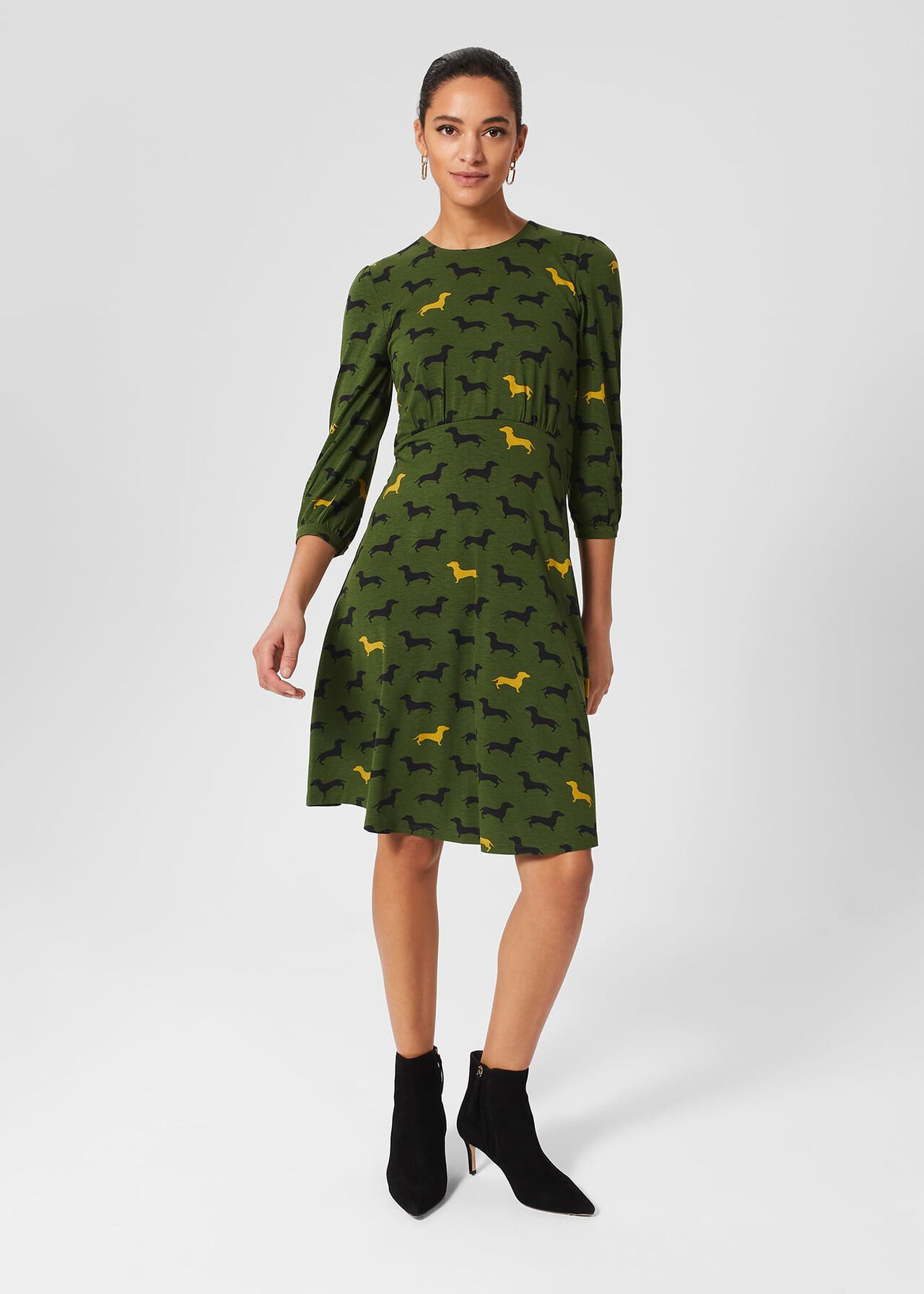 Etty Jersey Dress, Mid Fern Green, hi-res