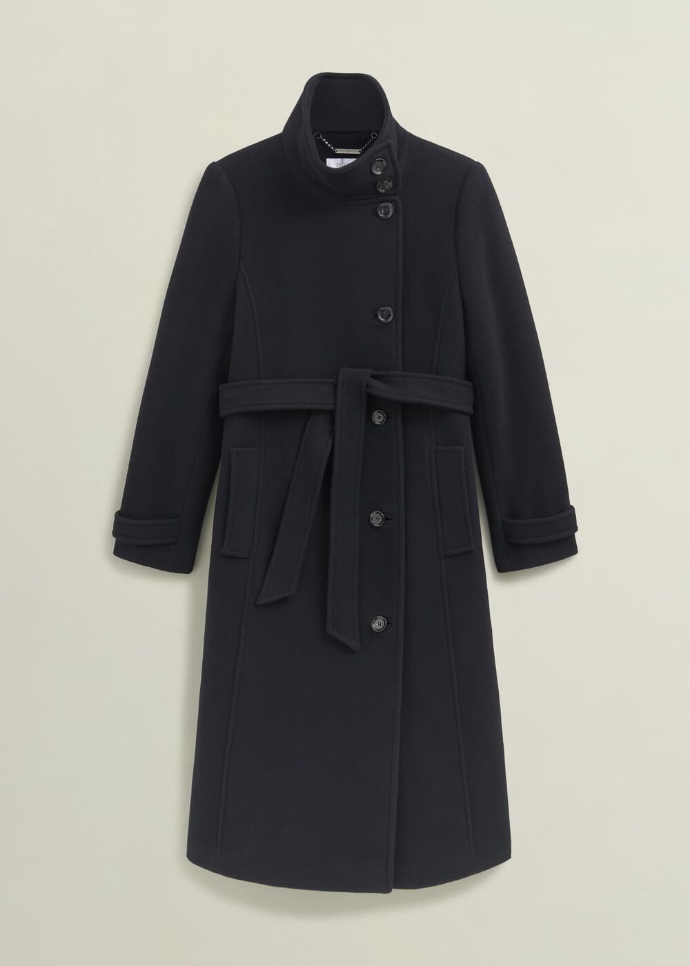 Deliliah Wool Blend Coat, Black, hi-res