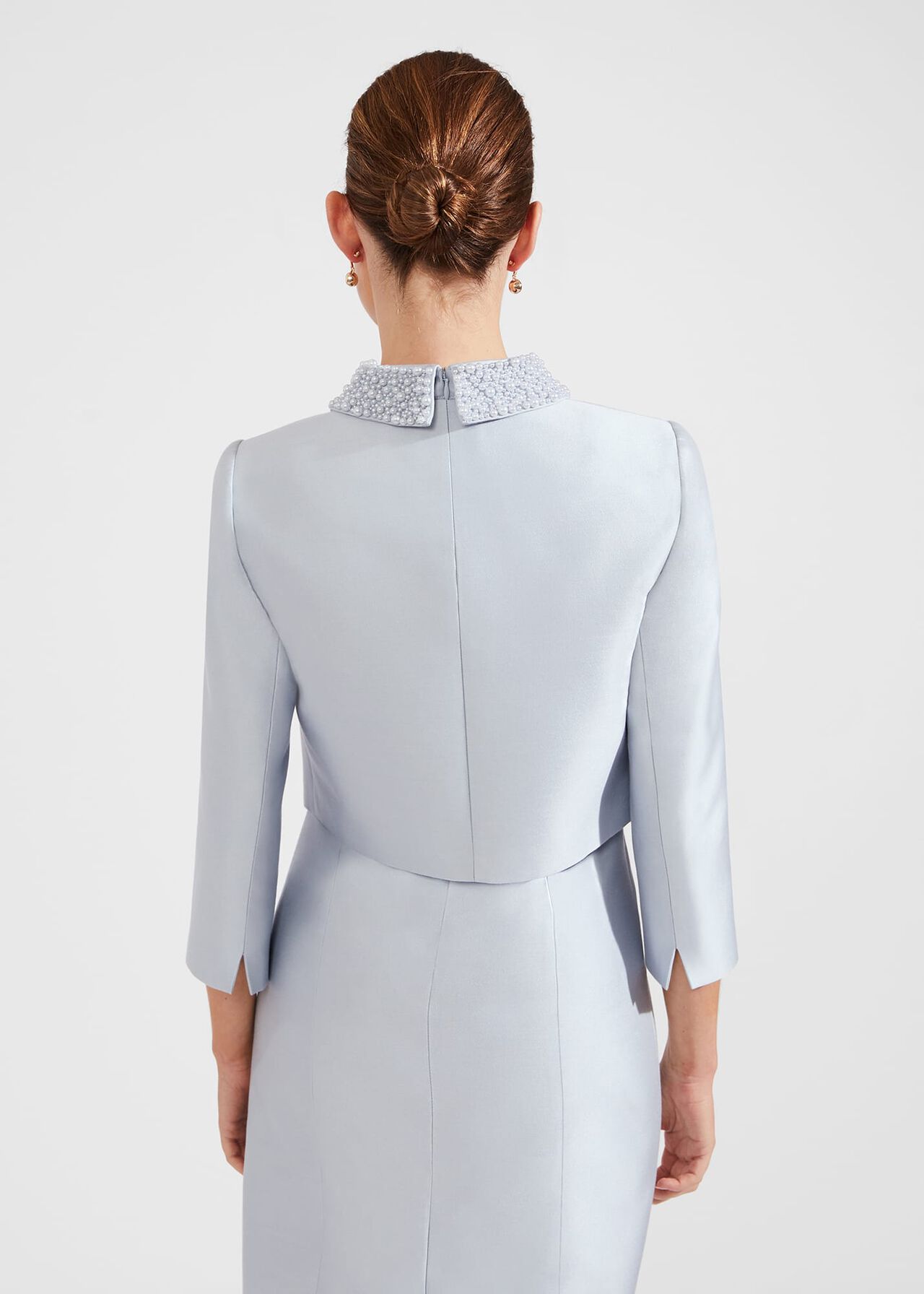 Katherine Silk Blend Jacket, Pale Blue, hi-res