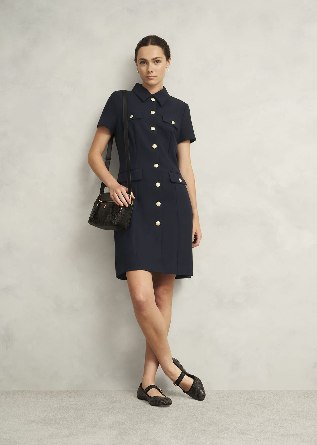 Nadiya Dress, Navy, hi-res