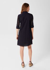 Marciella Broderie Dress, Navy, hi-res