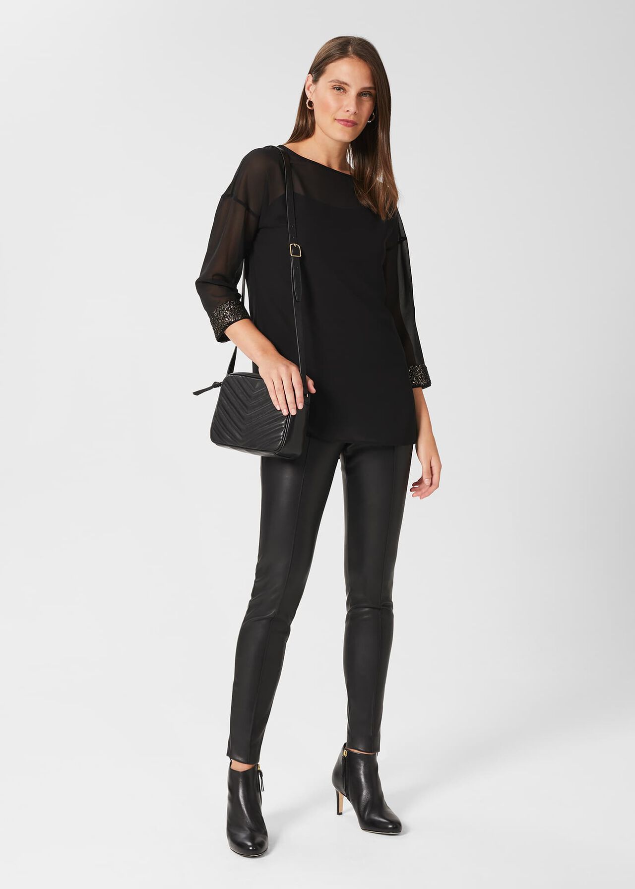 Carey Faux Leather Leggings, Black, hi-res